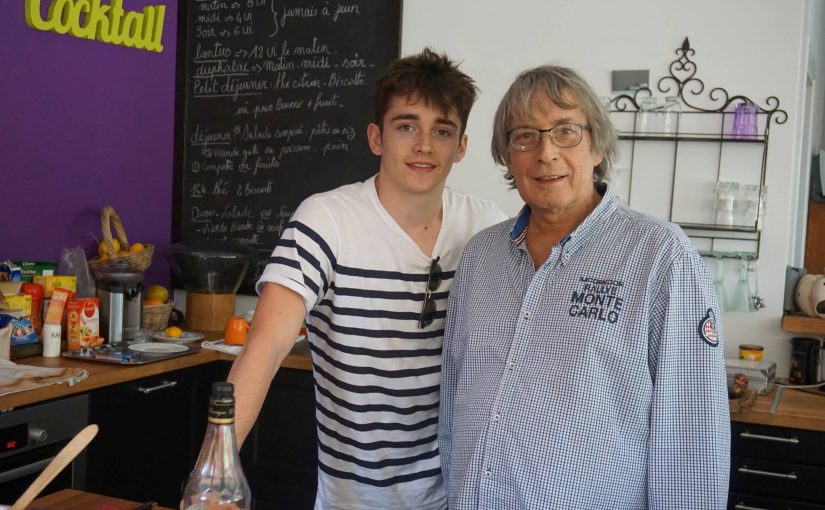 Foto de Charles Leclerc  & su  Padre  Herve Leclerc